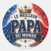 Le Meilleur Papa du Monde ラウンドシール (正面)
