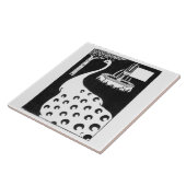 「Le Morte d'Arthur」のからの孔雀のモチーフ、(litho) タイル (側面)