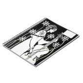 「Le Morte d'Arthur」の` (litho)からのチェロを持つ女性、 ノートブック (左側)