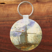 Le Moulin Galette by Vincent vanゴッホ,ウィンドミルズ キーホルダー (正面)