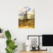 Le Moulin Galette by Vincent vanゴッホ,ウィンドミルズ ポスター (ホームオフィス)