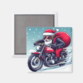 Le nouveau bolide du Père Noël - Noël humour マグネット (正面/裏面)