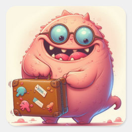 “Le p’tit monstre part en vacances“ スクエアシール