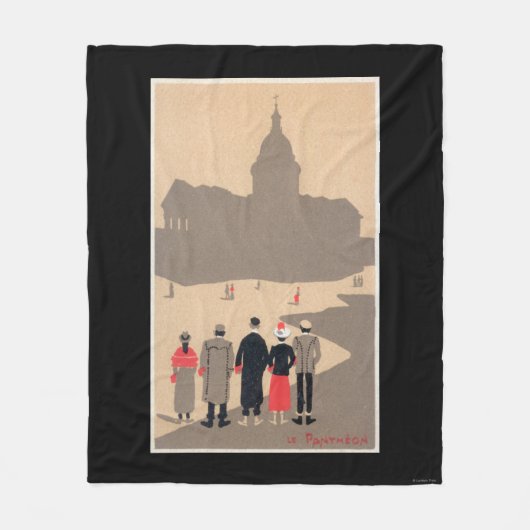 Le PantheonのアールデコSceneParis、フランス フリースブランケット (正面)