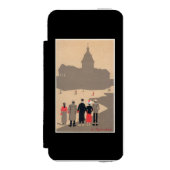 Le PantheonのアールデコSceneParis、フランス Incipio iPhoneウォレットケース (フォリオ 正面)