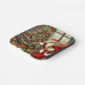 Le Père Noël apporte la joie aux enfants ペーパープレート (傾斜あり)