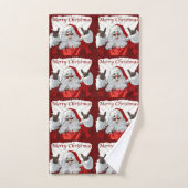  Le père noël cool  バスタオルセット (ハンドタオル)