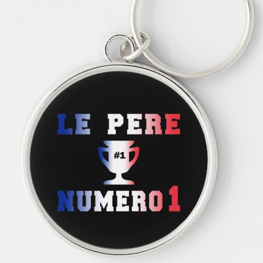 Le Peree Numero 1のフランスのな父の日の#1パパ キーホルダー (正面)