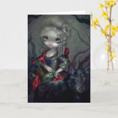 "Le Petit Chaperon弁柄"の挨拶状 カード (黄色い花)