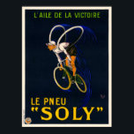 Le Pneu Soly France Vintage Poster 1922 ポスター<br><div class="desc">Vintage advertising poster for bicycle tires from France. Published in 1922. Please note that our posters are high quality reproductions based on professional, very high resolution scans of the original. Our manual retouching process does not involve the use of filters that remove any original details or texture that you want...</div>