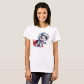 Le poney héroïque à la crinière argentée. tシャツ (正面フル)