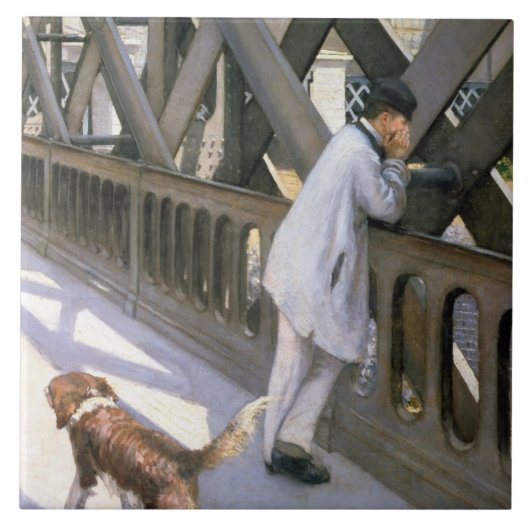 Le Pont de L'Europe: 休息の人およびaの詳細 タイル (正面)