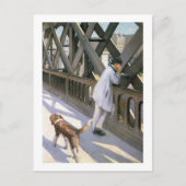 Le Pont de L'Europe:休息中の男性と男性の詳細 ポストカード (正面)