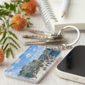 Le Pont-NeufのパリピエールAugusteルノアールの絵を描くこと キーホルダー (正面右)