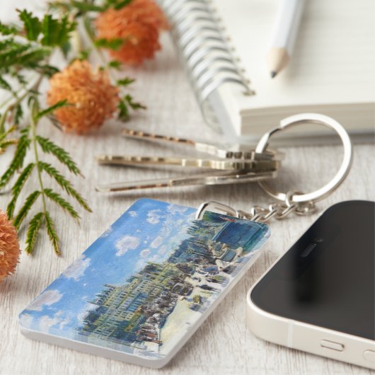 Le Pont-NeufのパリピエールAugusteルノアールの絵を描くこと キーホルダー (正面右)