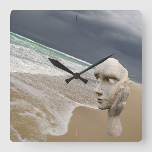 Le Porge3, Nouvelle Aquitaine, France. スクエア壁時計 (正面)