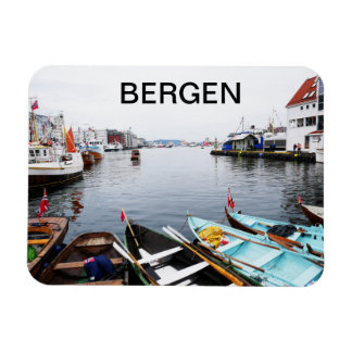 Le port de Bergen en Norvège マグネット