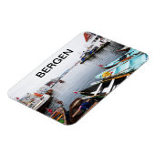 Le port de Bergen en Norvège マグネット (左側)