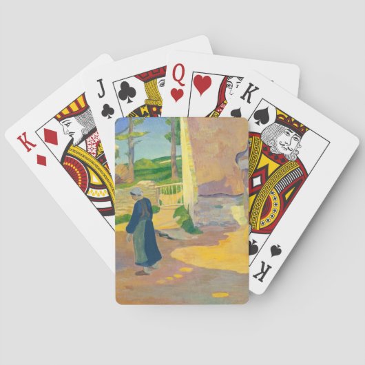 Le Pouldu 1890年の農家(キャンバスの油) トランプ (裏面)