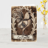 Le Poulet カード (黄色い花)