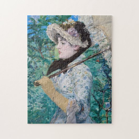 Le Printemps Manet Impressionist Art Painting ジグソーパズル (縦)