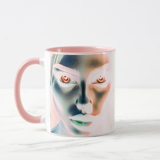 Le regard spectral qui traverse le temps. マグカップ (左)