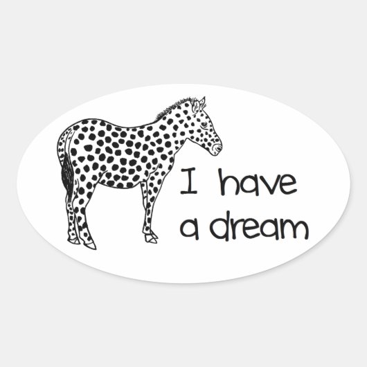 le rêve du zèbre 楕円形シール (正面)