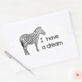 le rêve du zèbre 楕円形シール (封筒)