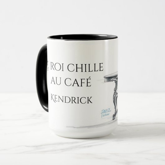 Le Roi Chille Au Café French King Coffee マグカップ (正面左)