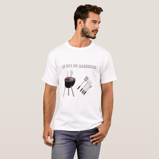 Le roi du barbecue personnalisable tシャツ (正面フル)