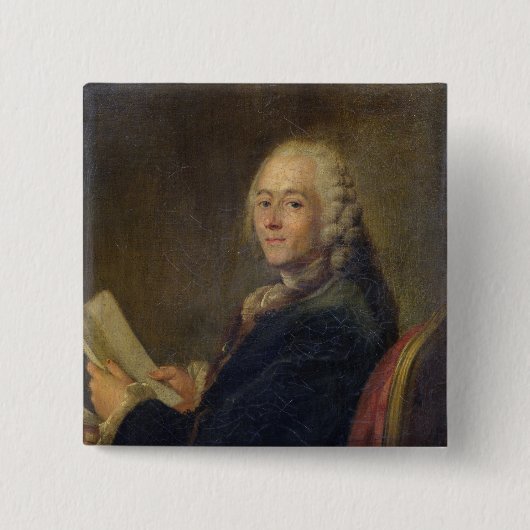 le Rond学部長のd'Alembert 缶バッジ (正面)