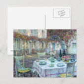 Le Sidaner: Gerberoyのバラ付きテーブル ポストカード (正面/裏面)