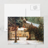 Le Sidaner: House in Snow ポストカード (正面/裏面)