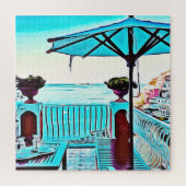 Le Sirenuse Inポジターノ,イタリア,ティータイム ジグソーパズル (縦)