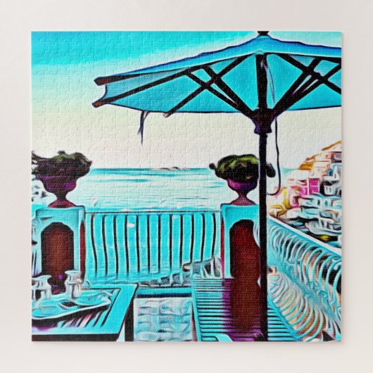 Le Sirenuse Inポジターノ,イタリア,ティータイム ジグソーパズル (縦)