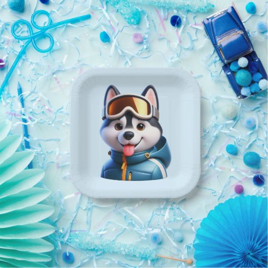 Le Super Husky Aventurier ペーパープレート (パーティー)