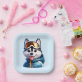 Le Super Husky Aventurier ペーパープレート (パーティー)