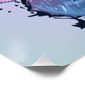 le surf sur une pluie de vague dans un crâne ポスター (コーナー)