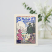 Le Touquet-Paris-Plage Vintage Poster 1920s ポストカード (スタンド正面)
