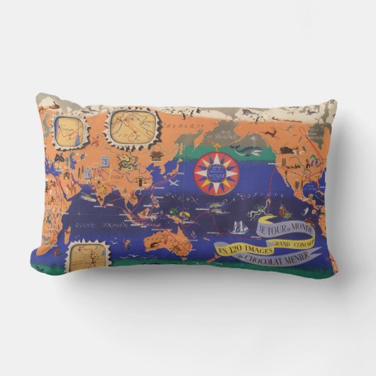 Le Tour du Monde ランバークッション (正面)
