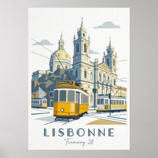 Le Tram 28 de Lisbonne – Une icône du Portugal ポスター