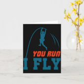Le Vault Funny Levault Vaulting You Run I Fly  カード (黄色い花)