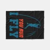 Le Vault Funny Levault Vaulting You Run I Fly  フリースブランケット (正面(横))