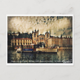  Le vieux Lyon - La Saône ポストカード