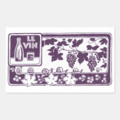 Le Vin、ヴィンテージ・ワインラベル 長方形シール (正面)
