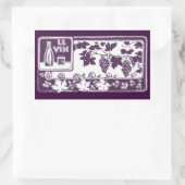 Le Vin、ヴィンテージ・ワインラベル 長方形シール (バッグ)