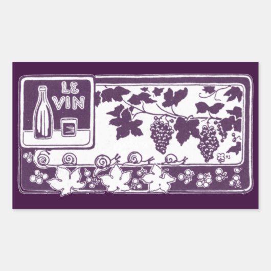 Le Vin、ヴィンテージ・ワインラベル 長方形シール (正面)