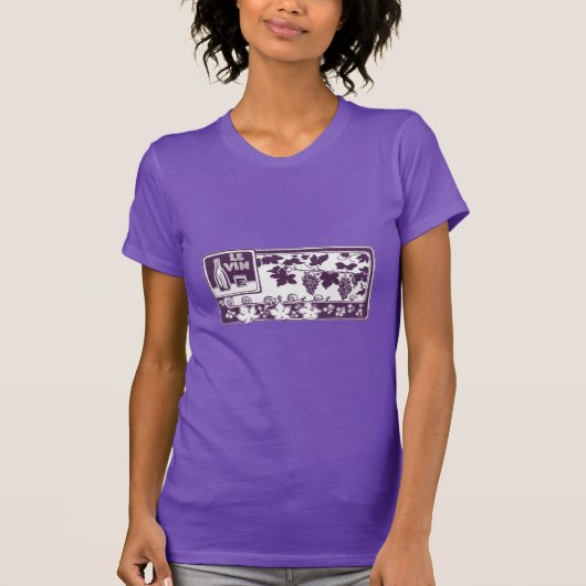 Le Vin、ヴィンテージ・ワインラベル Tシャツ (正面)