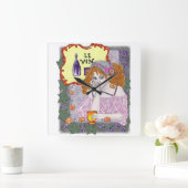 Le Vin Againの柱時計 スクエア壁時計 (ホーム)