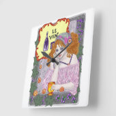 Le Vin Againの柱時計 スクエア壁時計 (傾斜)